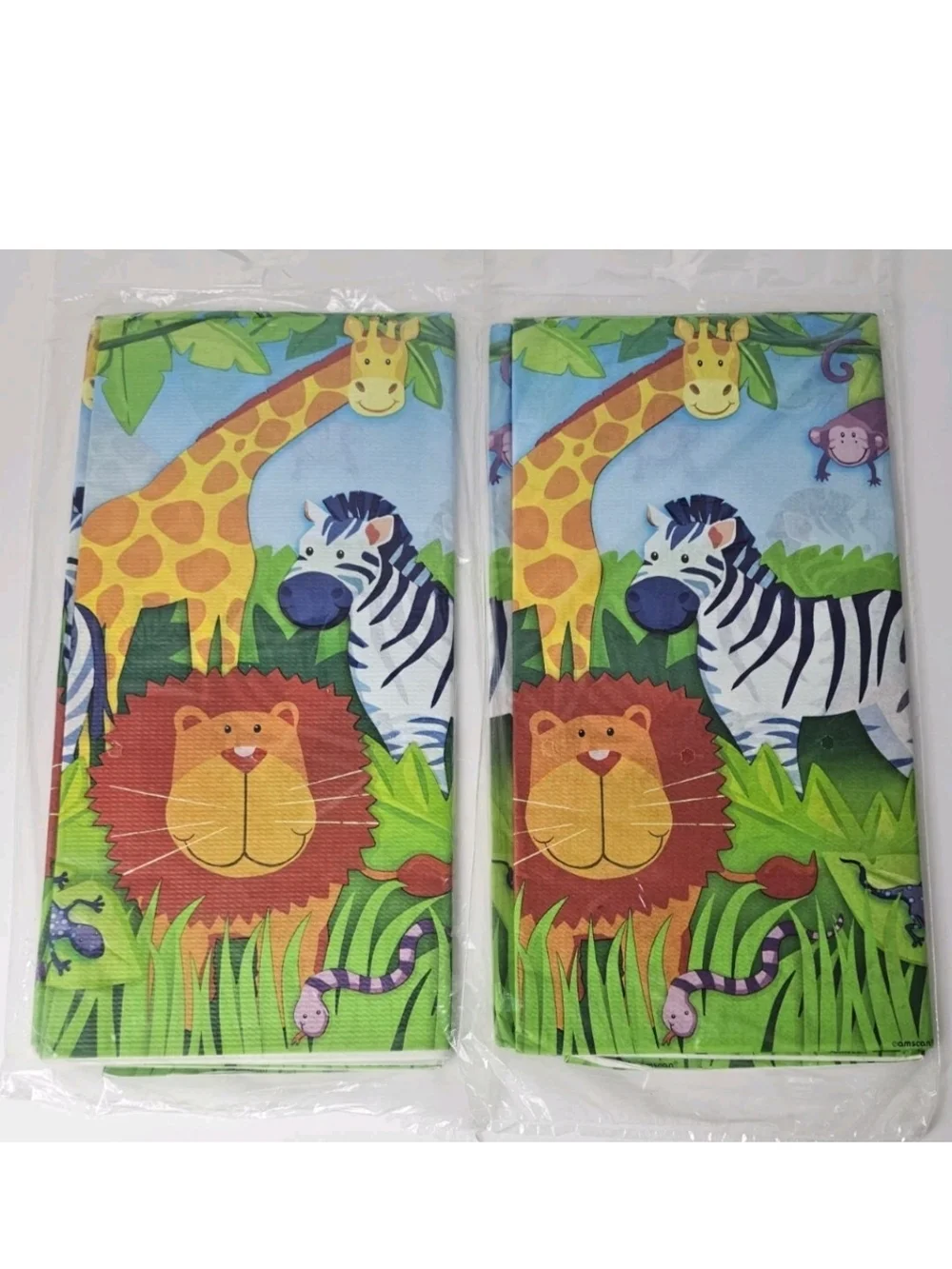 Amscan Jungle Animal Jumbo Letter Banner Age Tablecloth Centerpiece Party Lot